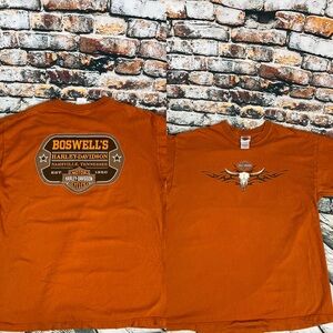 Harley‎ Davidson Orange Nashville Made In USA Sz XL
